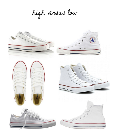converse high or low tops